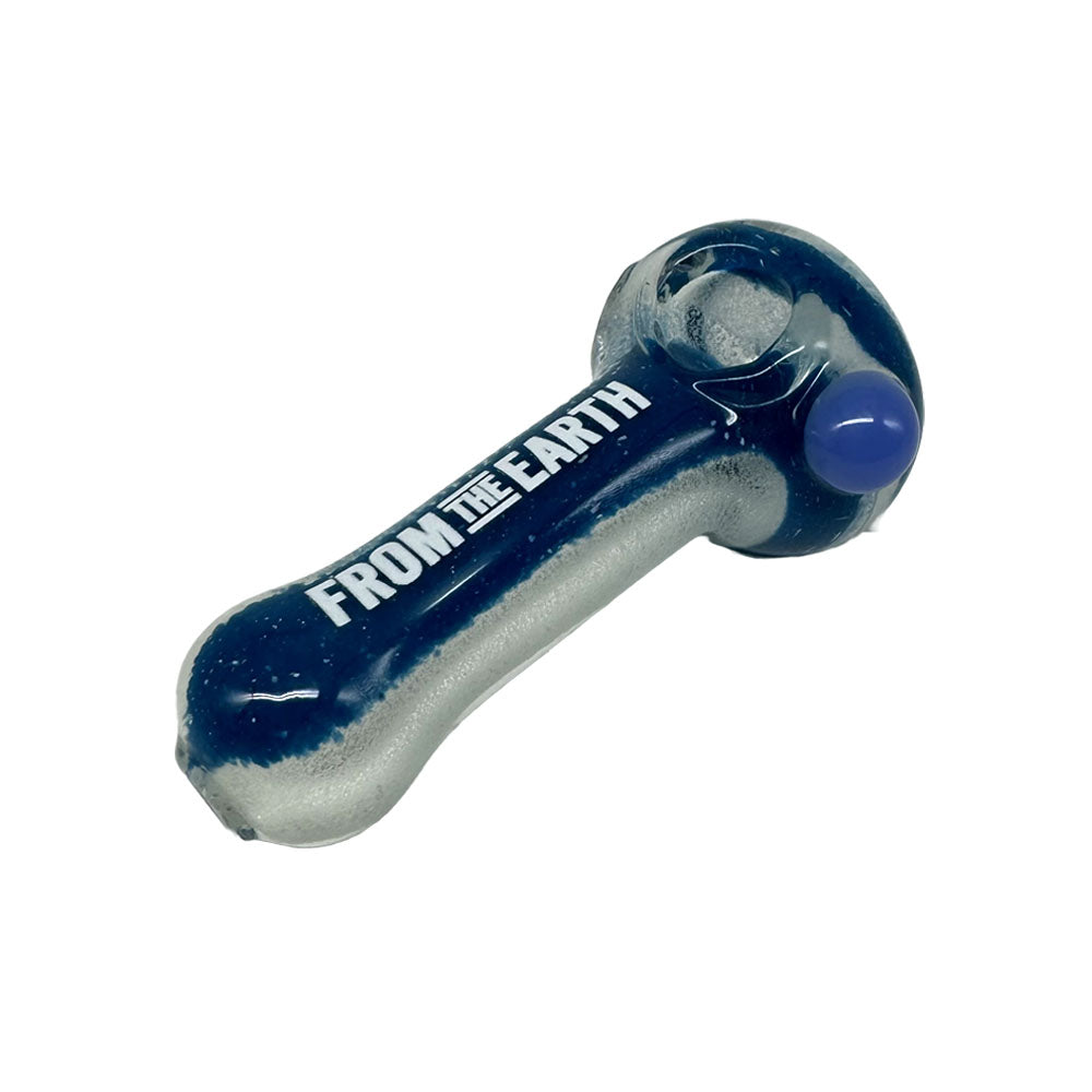 GLASS PIPE - BLUE STRIPED (4 In)