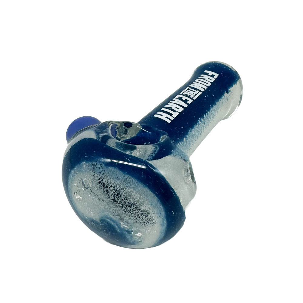 GLASS PIPE - BLUE STRIPED (4 In)