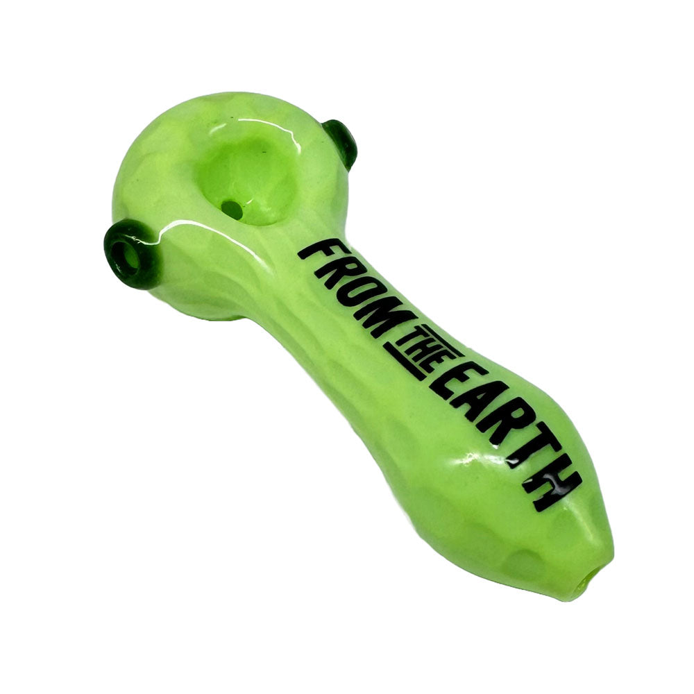 GLASS PIPE - GREEN TEXTURED (4 In)