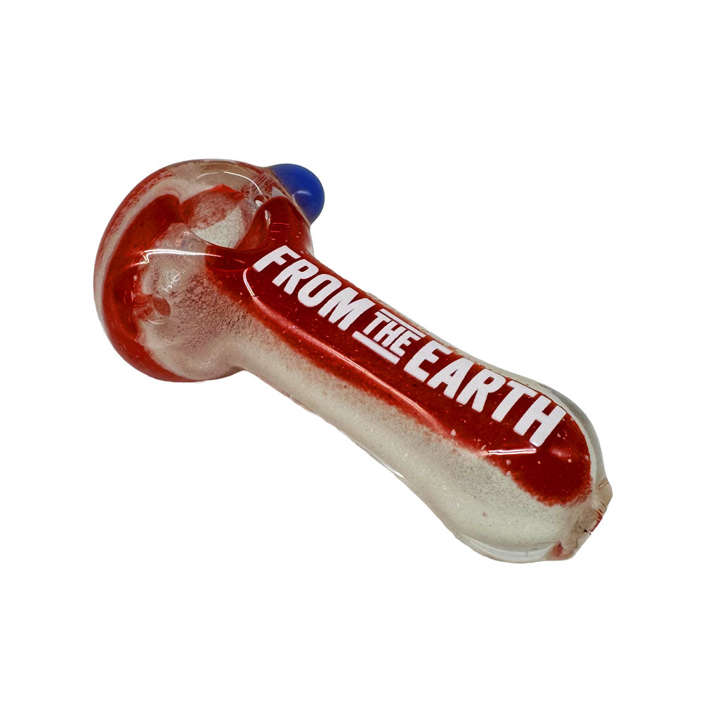 GLASS PIPE - RED STRIPED (4 In)